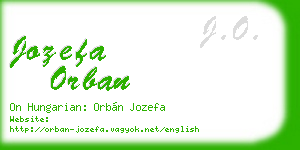 jozefa orban business card