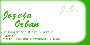 jozefa orban business card